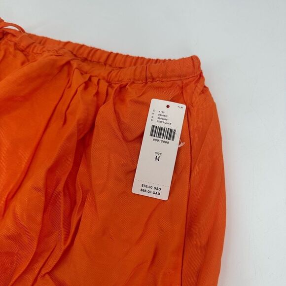 NWT Anthropologie Maeve Silky Chemisette Shorts Orange Sz Medium - Picture 6 of 11